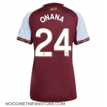 Ženski Aston Villa Amadou Onana #24 Replika nogometni dresi Domači 2025-26 Kratek Rokav