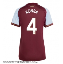 Ženski Aston Villa Ezri Konsa #4 Replika nogometni dresi Domači 2025-26 Kratek Rokav
