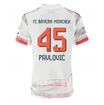 Ženski Bayern Munich Aleksandar Pavlovic #45 Replika nogometni dresi Gostujoči 2025-26 Kratek Rokav