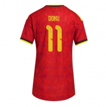 Ženski Belgija Jeremy Doku #11 Replika nogometni dresi Domači SP 2026 Kratek Rokav