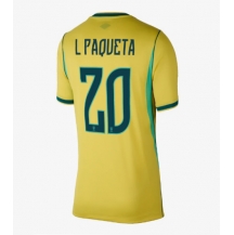 Ženski Brazilija Lucas Paqueta #20 Replika nogometni dresi Domači SP 2026 Kratek Rokav