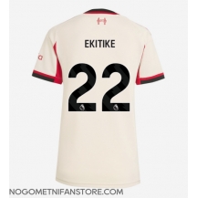 Ženski Liverpool Hugo Ekitike #22 Replika nogometni dresi Gostujoči 2025-26 Kratek Rokav