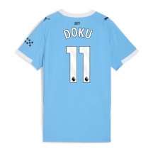 Ženski Manchester City Jeremy Doku #11 Replika nogometni dresi Domači 2025-26 Kratek Rokav