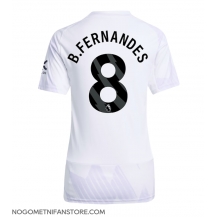 Ženski Manchester United Bruno Fernandes #8 Replika nogometni dresi Gostujoči 2025-26 Kratek Rokav