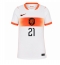 Ženski Nizozemska Frenkie de Jong #21 Replika nogometni dresi Gostujoči SP 2026 Kratek Rokav