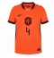 Ženski Nizozemska Virgil van Dijk #4 Replika nogometni dresi Domači SP 2026 Kratek Rokav