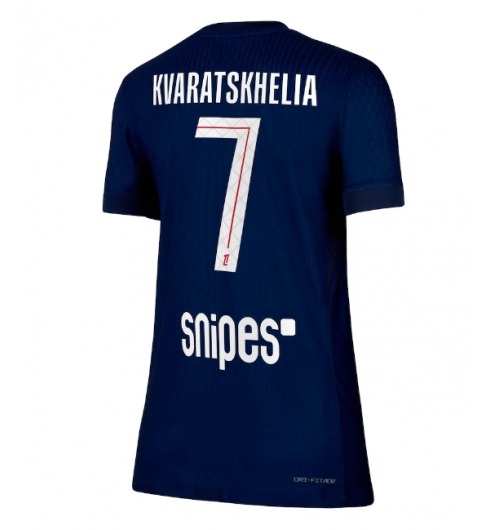 Ženski Paris Saint-Germain Khvicha Kvaratskhelia #7 Replika nogometni dresi Domači 2025-26 Kratek Rokav Ženski Paris Saint-Germain Khvicha Kvaratskhelia #7 Replika nogometni dresi Domači 2025-26 Kratek Rokav