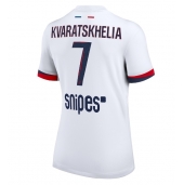 Ženski Paris Saint-Germain Khvicha Kvaratskhelia #7 Replika nogometni dresi Gostujoči 2025-26 Kratek Rokav