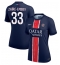 Ženski Paris Saint-Germain Warren Zaire-Emery #33 Replika nogometni dresi Domači 2024-25 Kratek Rokav